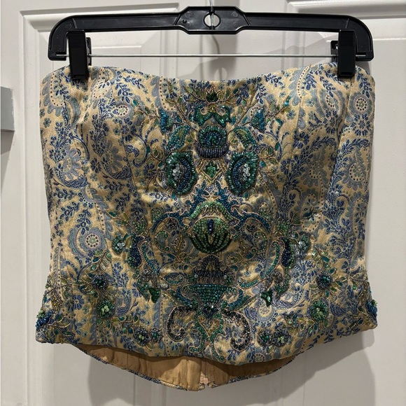 reem acra beaded top Corset Sz 8 - Picture 1 of 5